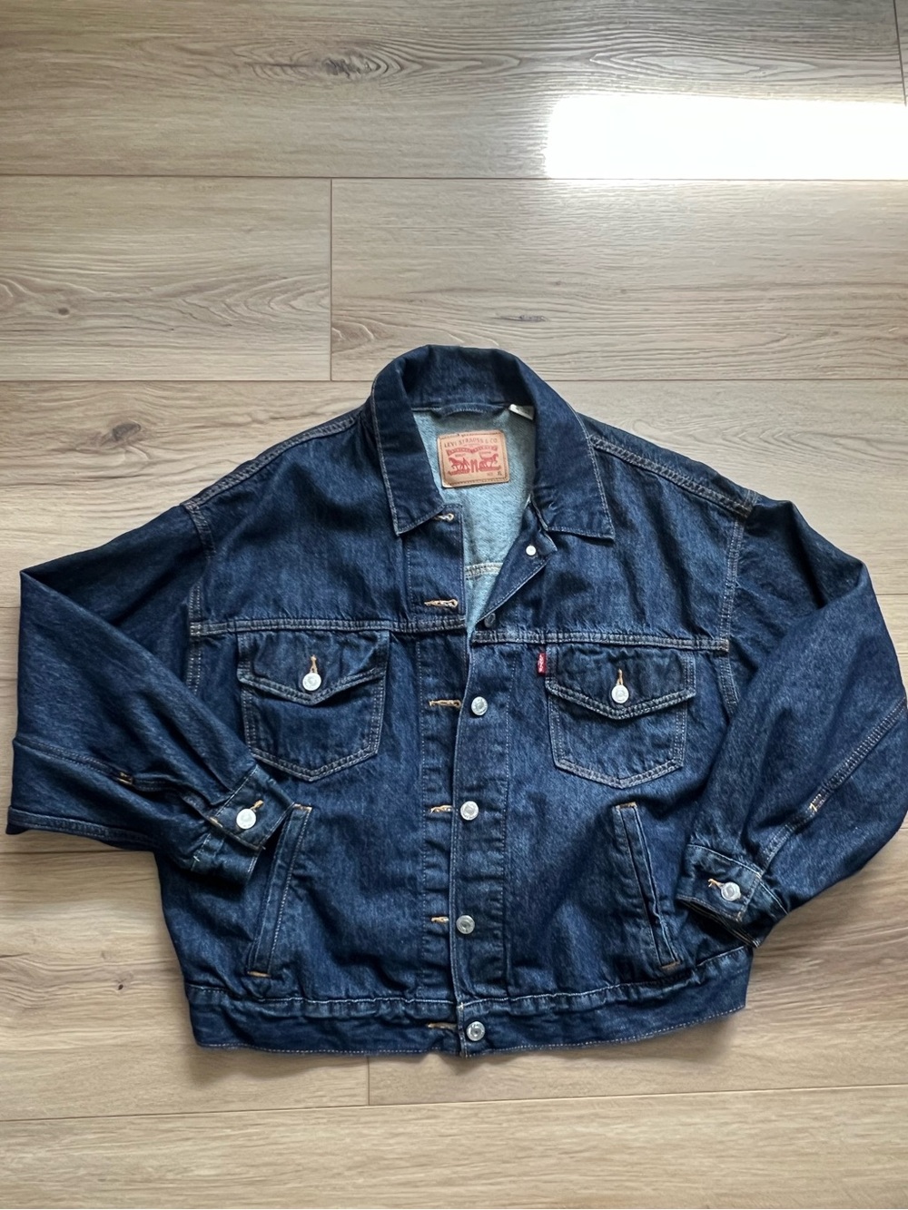 Levi's Dark Indigo Denim Jacket wonens XL